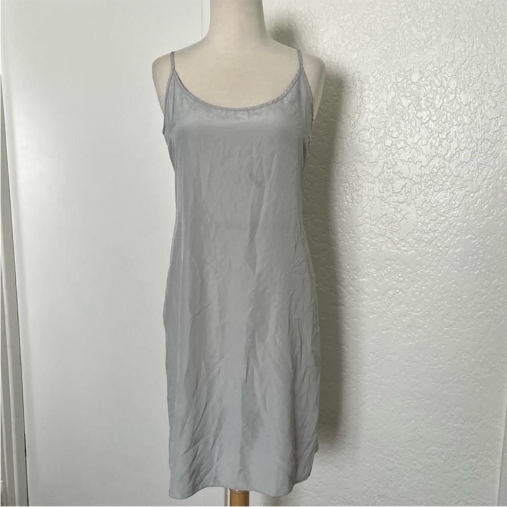 MAXMARA Vintage Gray Satin Slip Dress Size XS